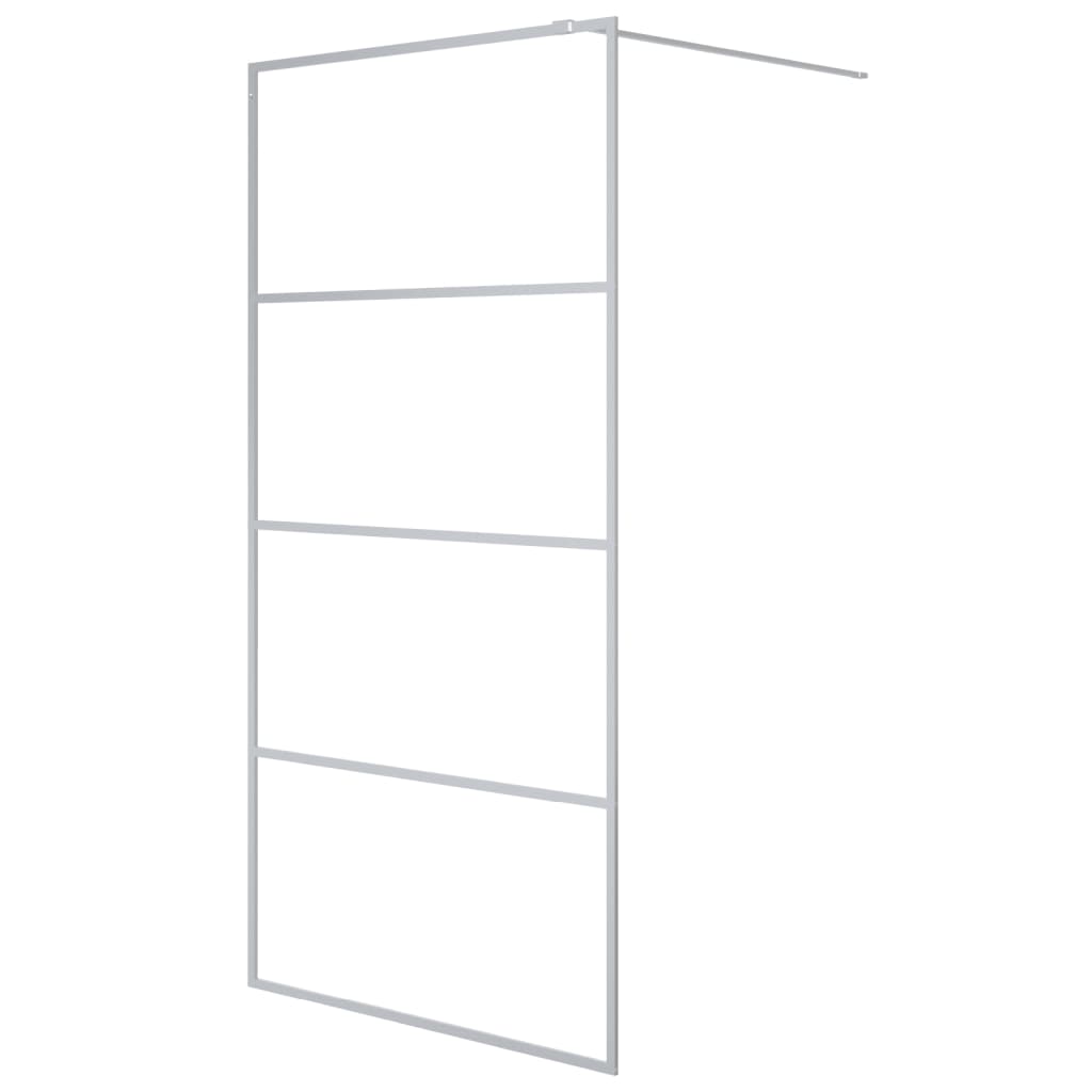 Vidaxl Walk-In Walking Wall 100x195 cm transparent ESG en verre argent coloré