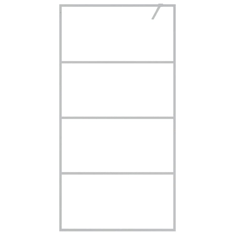 Vidaxl Walk-In Walking Wall 100x195 cm transparent ESG en verre argent coloré