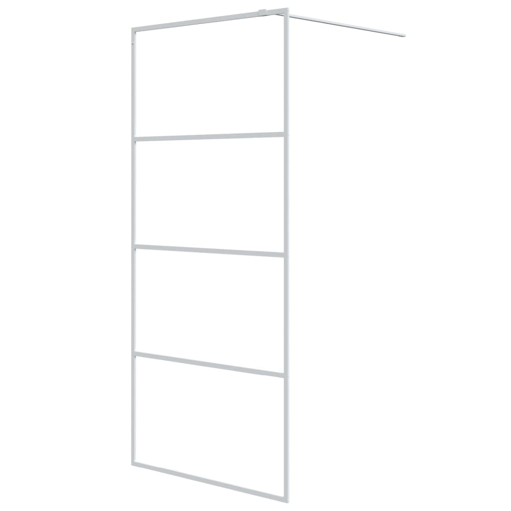Vidaxl Walk-In Walk Murn 90x195 cm Transparent ESG Glass White