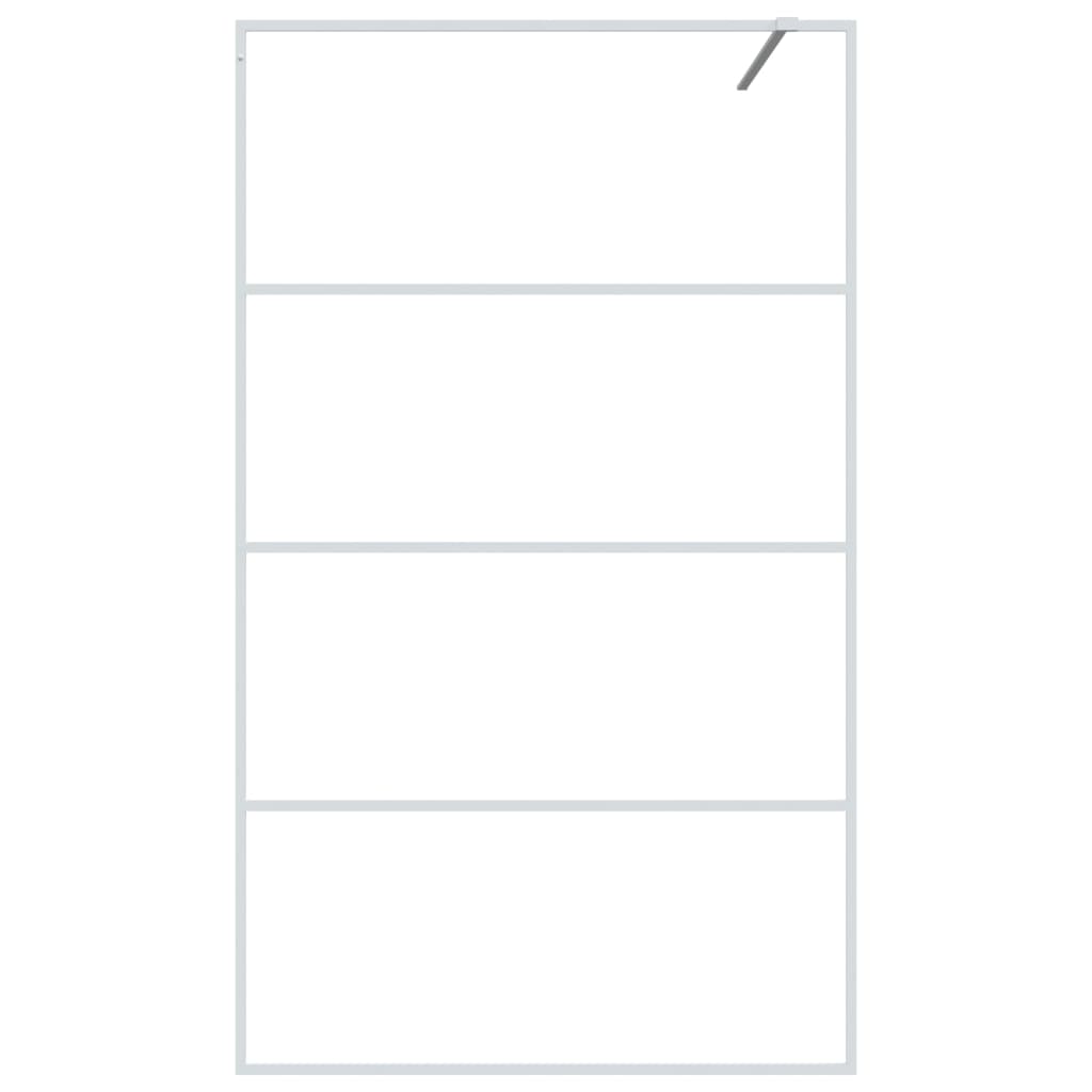 Vidaxl Walk-In Walk Murn 115x195 cm Transparent ESG Glass White