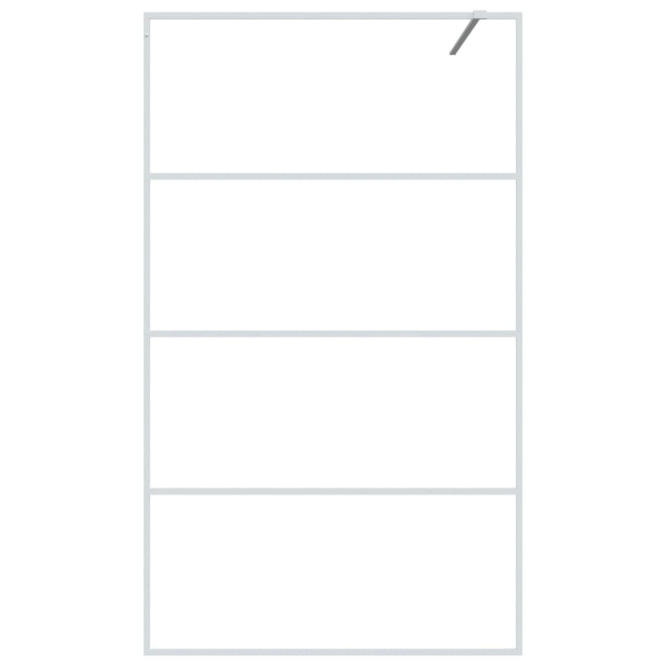 Vidaxl Walk-In Walk Murn 115x195 cm Transparent ESG Glass White