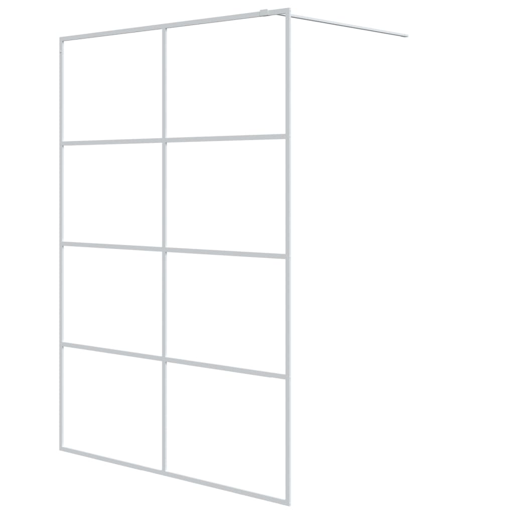 Vidaxl Walk-In Walk Murn 140x195 cm Transparent ESG Glass White