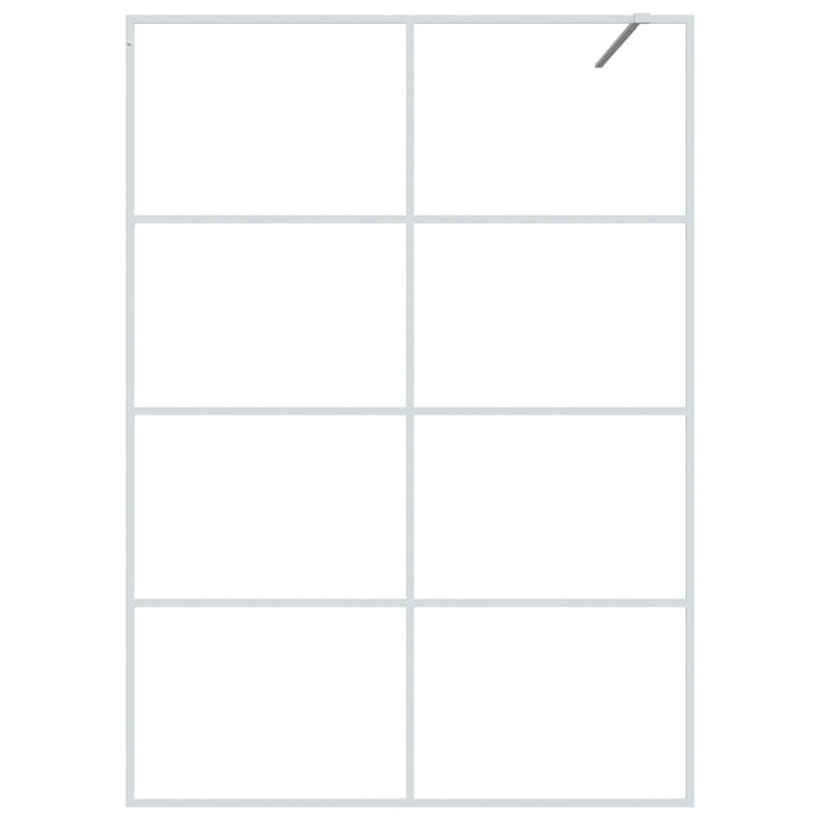 Vidaxl Walk-In Walk Murn 140x195 cm Transparent ESG Glass White