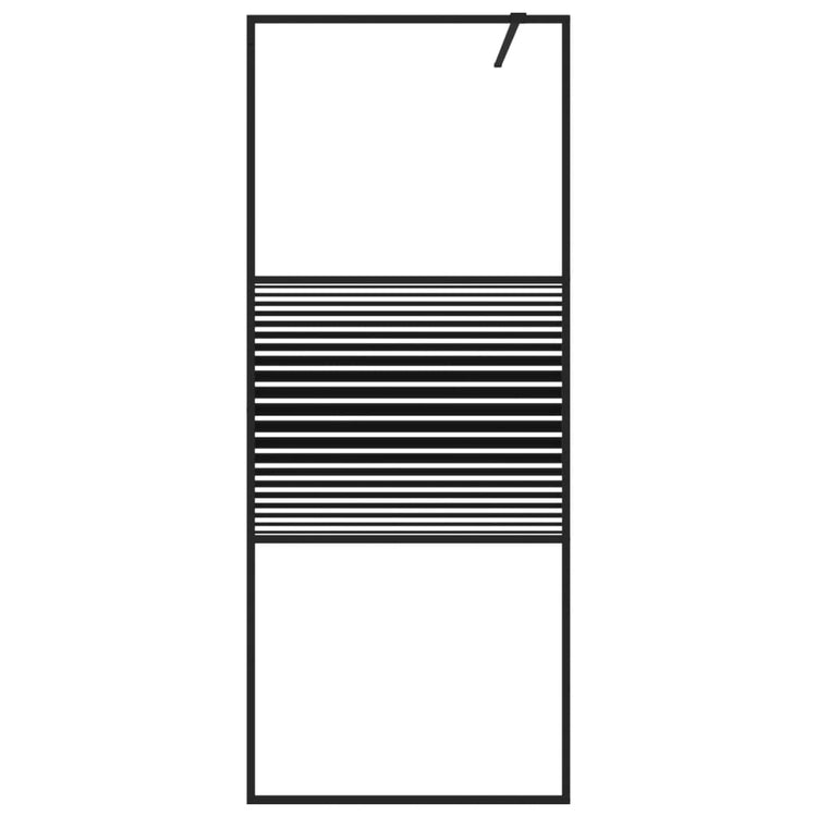 Vidaxl Walk-In Walking Mur 80x195 cm Verre ESG transparent noir