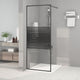 Vidaxl Walk-In Walking Mur 80x195 cm Verre ESG transparent noir