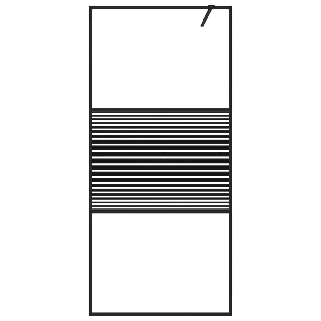Vidaxl Walk-In Walk Murn 90x195 cm Transparent ESG Verre noir
