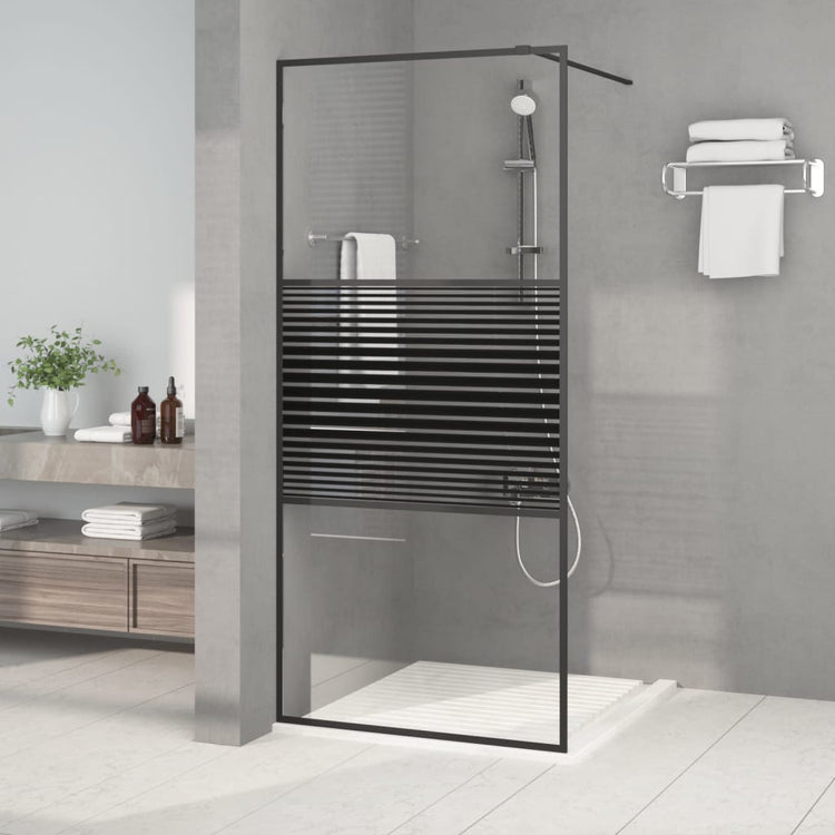 Vidaxl Walk-In Walk Murn 90x195 cm Transparent ESG Verre noir
