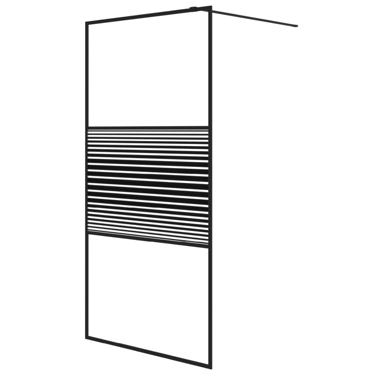 Vidaxl Walk-In Walk Murn 100x195 cm Transparent ESG Verre noir