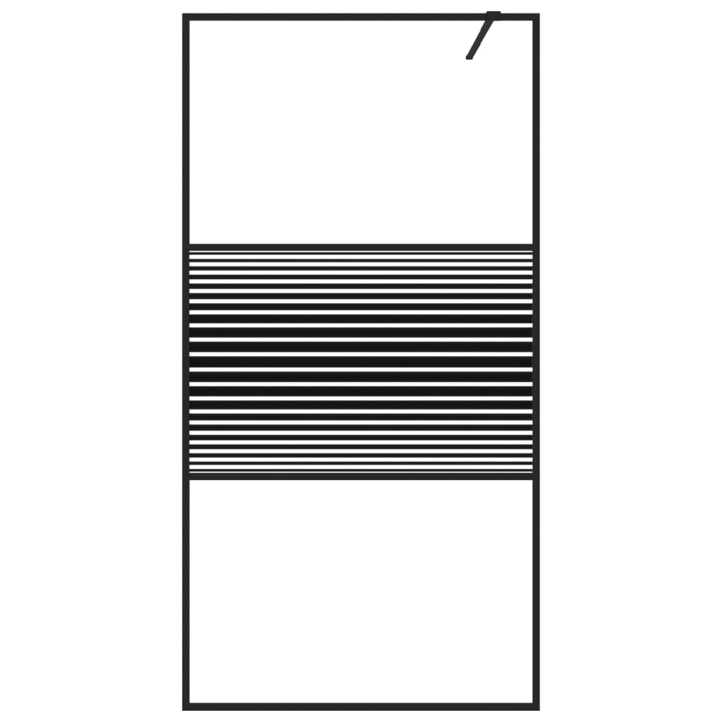 Vidaxl Walk-In Walk Murn 100x195 cm Transparent ESG Verre noir