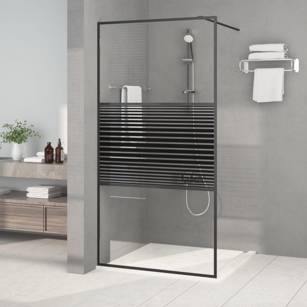Vidaxl Walk-In Walk Murn 100x195 cm Transparent ESG Verre noir