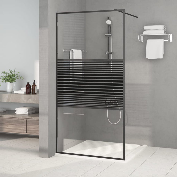 Vidaxl Walk-In Walk Murn 100x195 cm Transparent ESG Verre noir