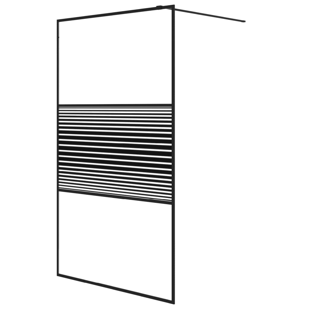Vidaxl Walk-In Walk Murn 115x195 cm Transparent ESG Verre noir