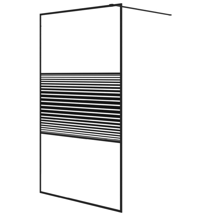 Vidaxl Walk-In Walk Murn 115x195 cm Transparent ESG Verre noir