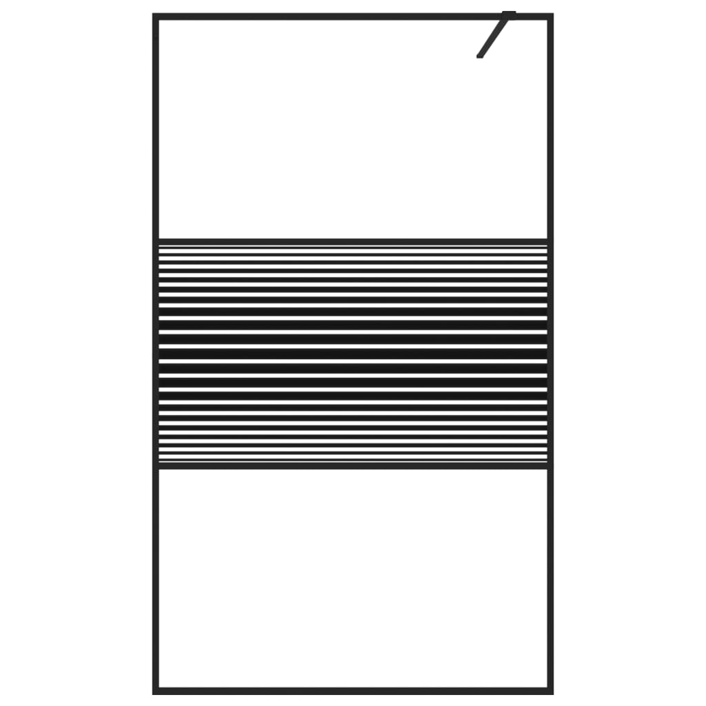 Vidaxl Walk-In Walk Murn 115x195 cm Transparent ESG Verre noir