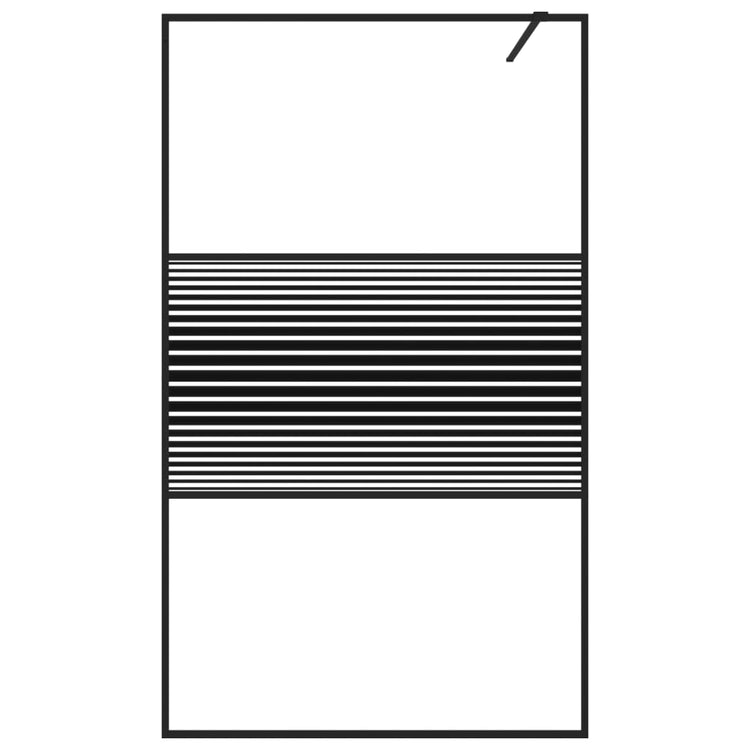 Vidaxl Walk-In Walk Murn 115x195 cm Transparent ESG Verre noir