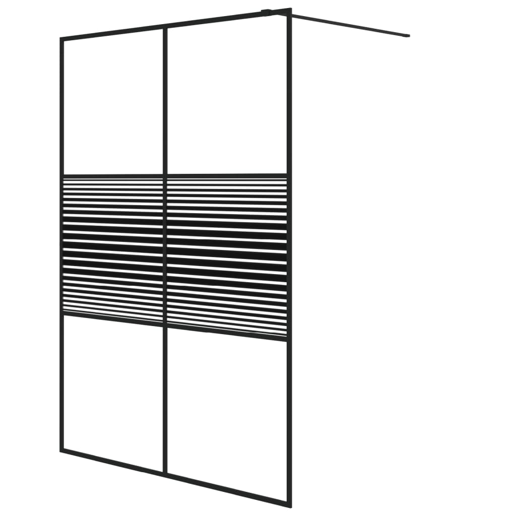 Vidaxl Walk-In Walk Murn 140x195 cm Transparent ESG Verre noir