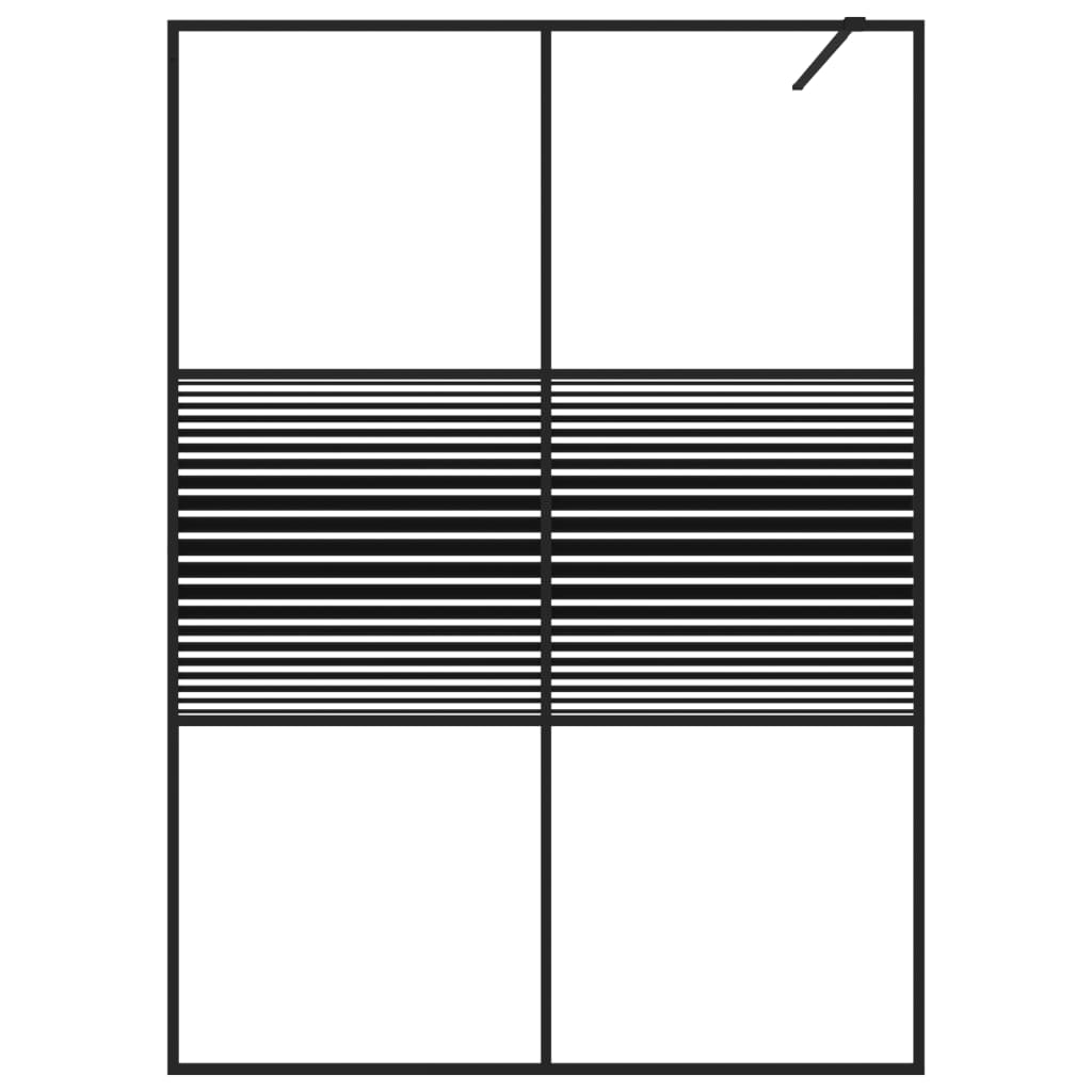 Vidaxl Walk-In Walk Murn 140x195 cm Transparent ESG Verre noir