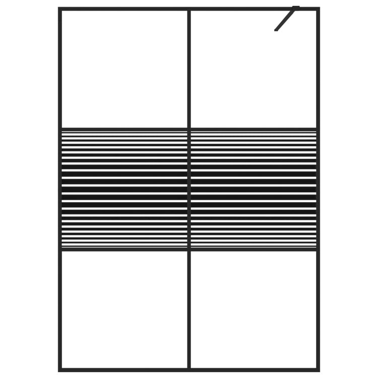 Vidaxl Walk-In Walk Murn 140x195 cm Transparent ESG Verre noir