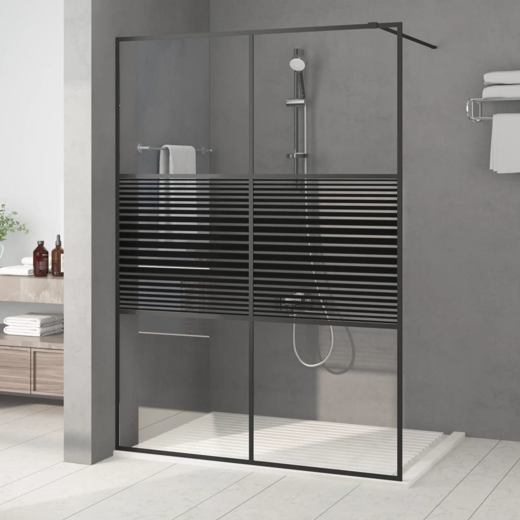 Vidaxl Walk-In Walk Murn 140x195 cm Transparent ESG Verre noir