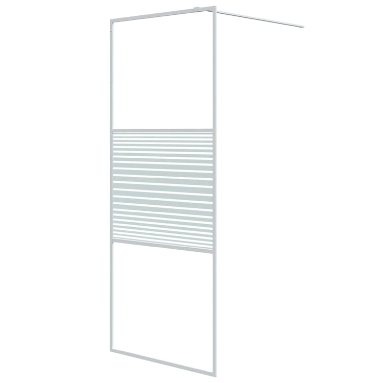 Vidaxl Walk-In Walking Mur 80x195 cm Transparent ESG Glass White