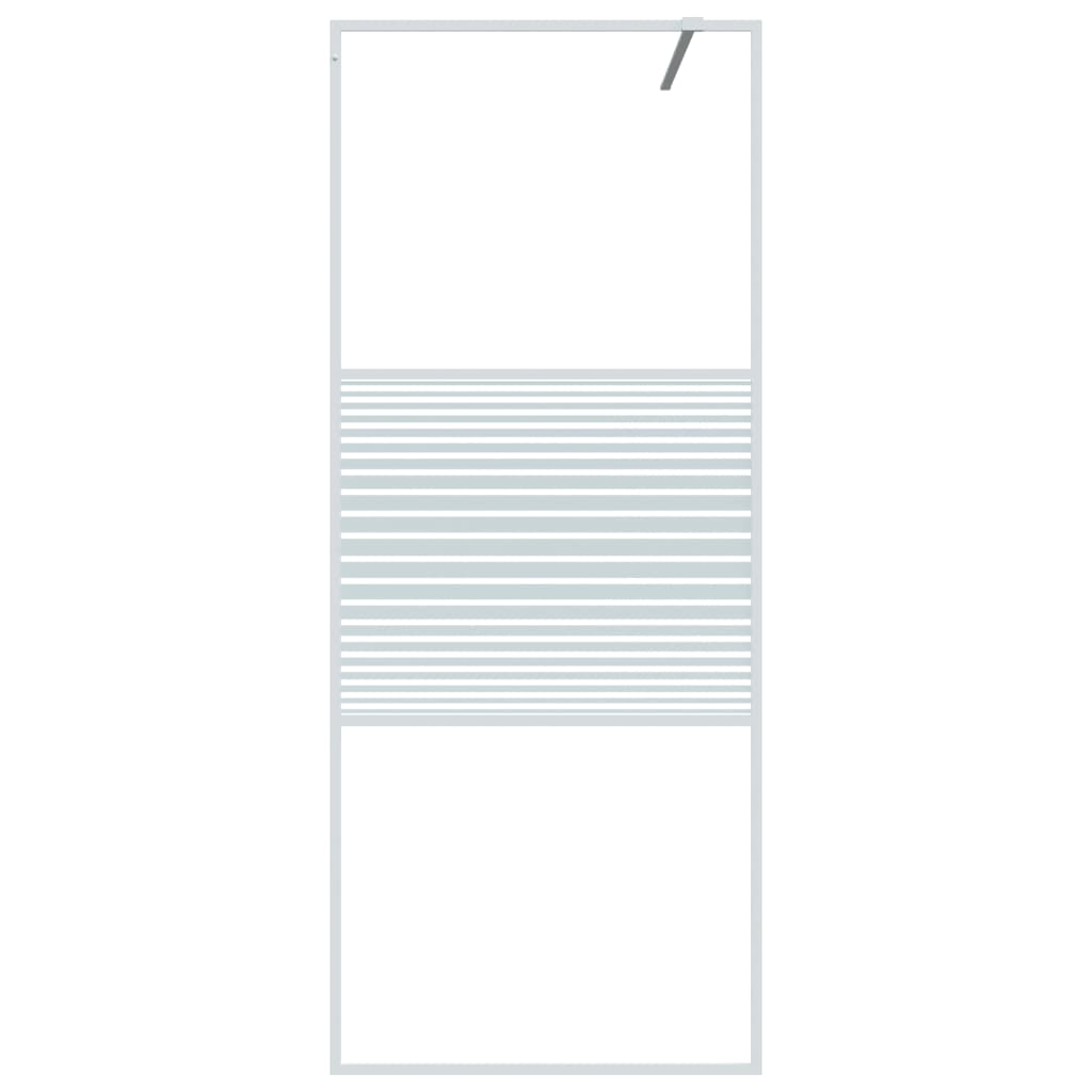 Vidaxl Walk-In Walking Mur 80x195 cm Transparent ESG Glass White