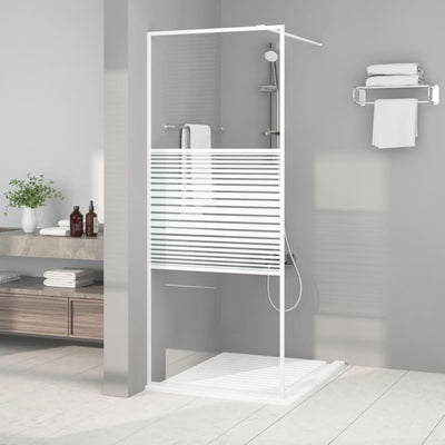 Vidaxl Walk-In Walking Mur 80x195 cm Transparent ESG Glass White