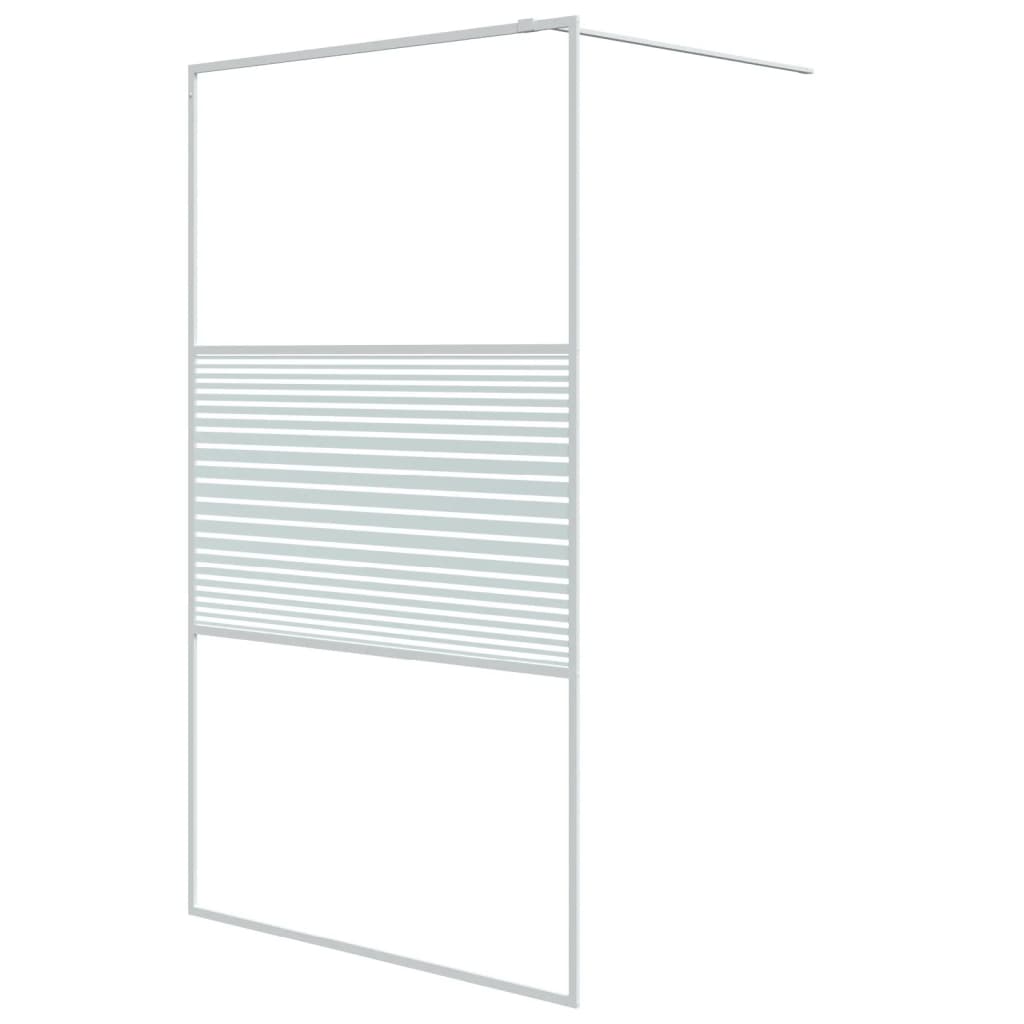 Vidaxl Walk-In Walk Murn 115x195 cm Transparent ESG Glass White