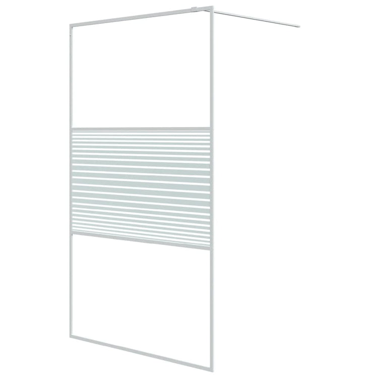 Vidaxl Walk-In Walk Murn 115x195 cm Transparent ESG Glass White