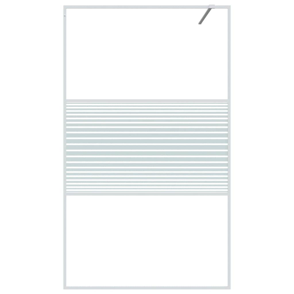 Vidaxl Walk-In Walk Murn 115x195 cm Transparent ESG Glass White