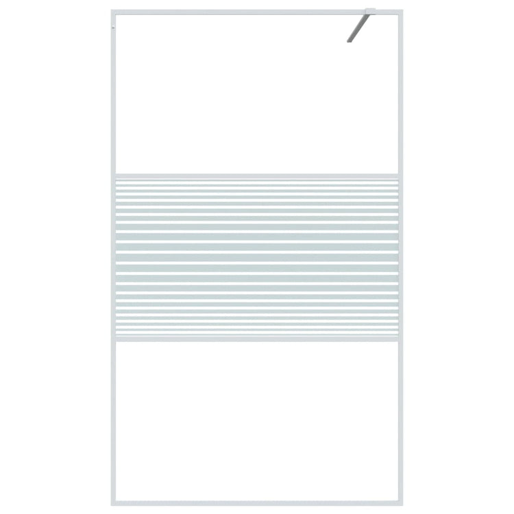 Vidaxl Walk-In Walk Murn 115x195 cm Transparent ESG Glass White