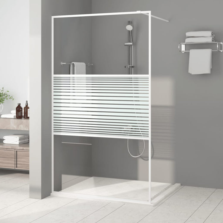 Vidaxl Walk-In Walk Murn 115x195 cm Transparent ESG Glass White