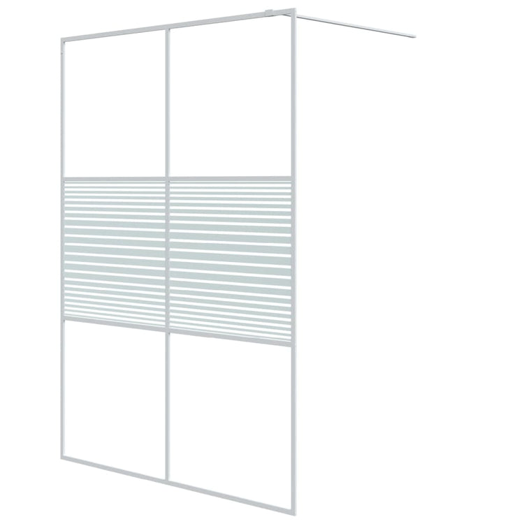 Vidaxl Walk-In Walk Murn 140x195 cm Transparent ESG Glass White