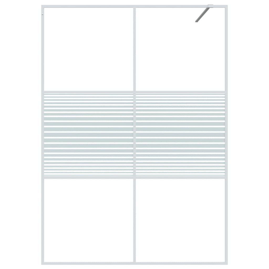 Vidaxl Walk-In Walk Murn 140x195 cm Transparent ESG Glass White
