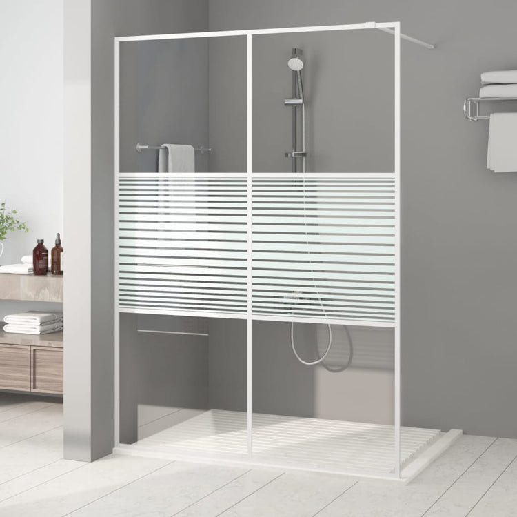 Vidaxl Walk-In Walk Murn 140x195 cm Transparent ESG Glass White
