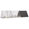 VidaXL cage à lapin anthracite 302,5x80,5x71 cm acier galvanisé