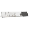 Clapier à lapin Vidaxxl 403,5x80,5x71 cm acier galvanisé anthracite