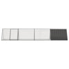 Clapier à lapin Vidaxxl 403,5x80,5x71 cm acier galvanisé anthracite