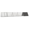 Clapier à lapin Vidaxxl 504,5x80,5x71 cm acier galvanisé anthracite