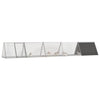 Clapier à lapin Vidaxxl 504,5x80,5x71 cm acier galvanisé anthracite