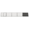 Clapier à lapin Vidaxxl 504,5x80,5x71 cm acier galvanisé anthracite