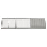 Vidaxx cage à lapin gris 302,5x80,5x71 cm acier galvanisé - afbeelding 3