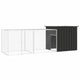 Vidaxl Poulet Coop 300x91x100 cm Anthracite en acier galvanisé -colore