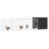 Vidaxl Poulet Coop 400x91x100 cm Anthracite en acier galvanisé -colore
