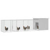 Vidaxl Chicken Coop 400x91x100 cm Gray en acier galvanisé