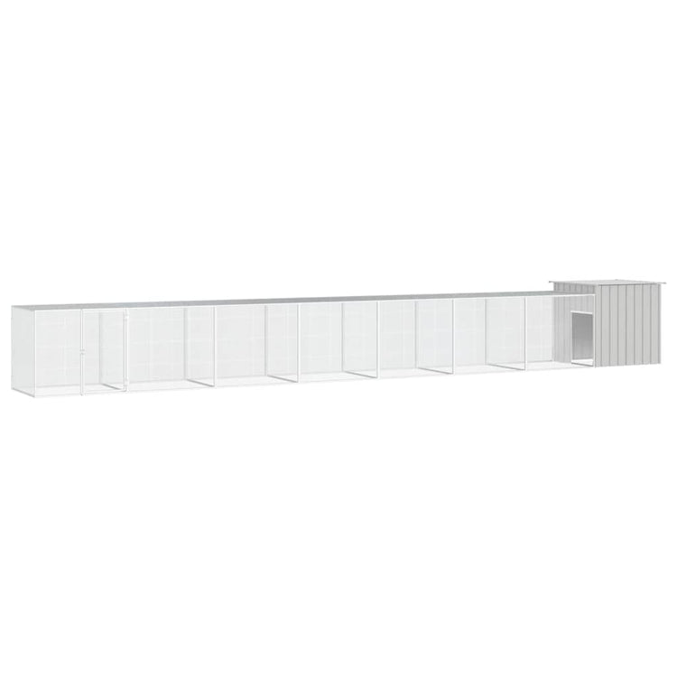 Vidaxl Chicken Coop 800x91x100 cm Gray en acier galvanisé
