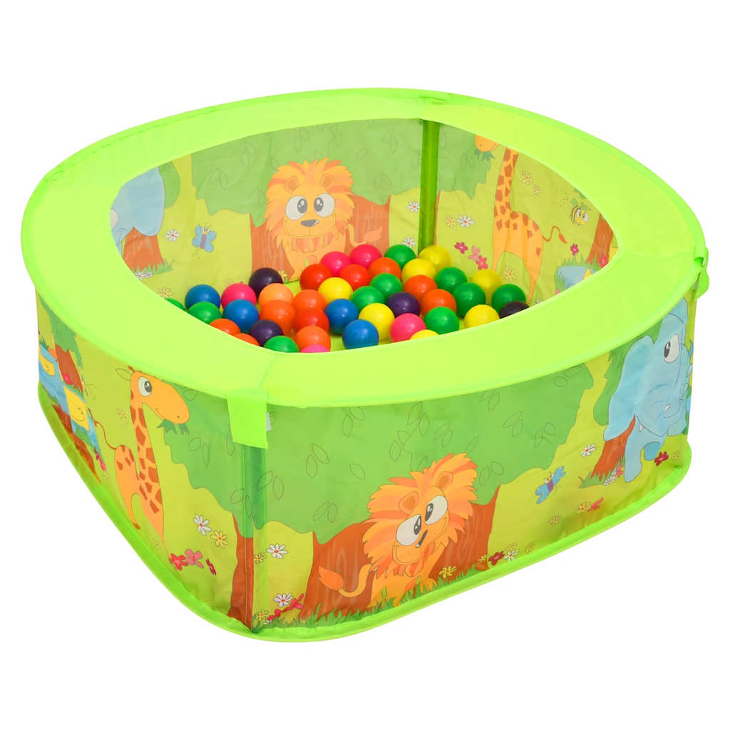 Boîte à balle Vidaxl pour enfants avec 300 balles 75x75x32 cm