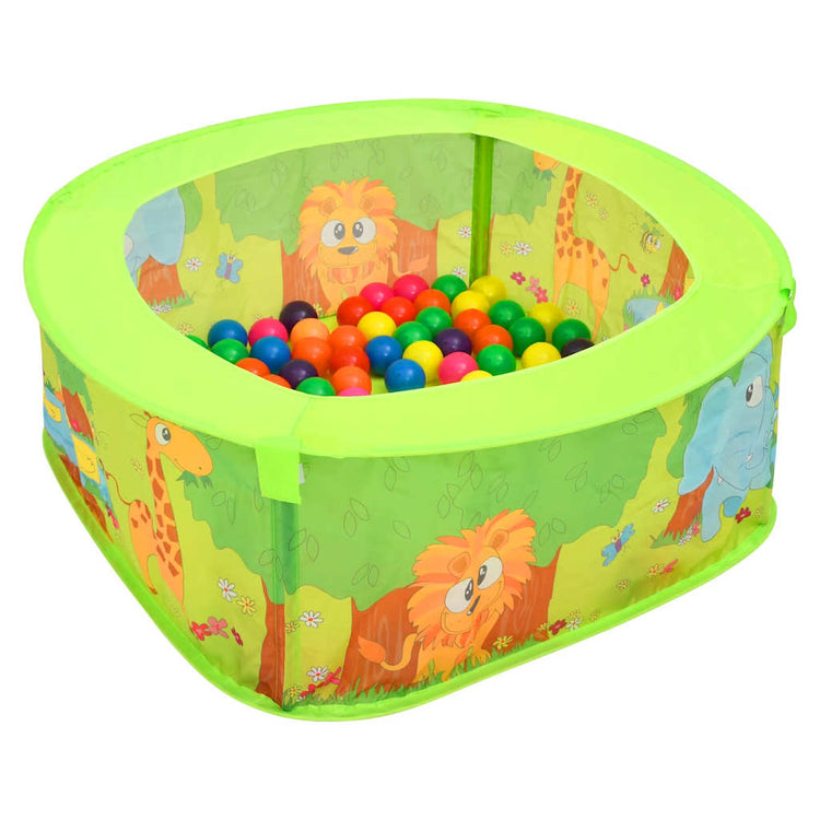 Boîte à balle Vidaxl pour enfants avec 300 balles 75x75x32 cm