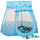 Vidaxl Children's Play Tent avec 250 balles 102x102x82 cm bleu