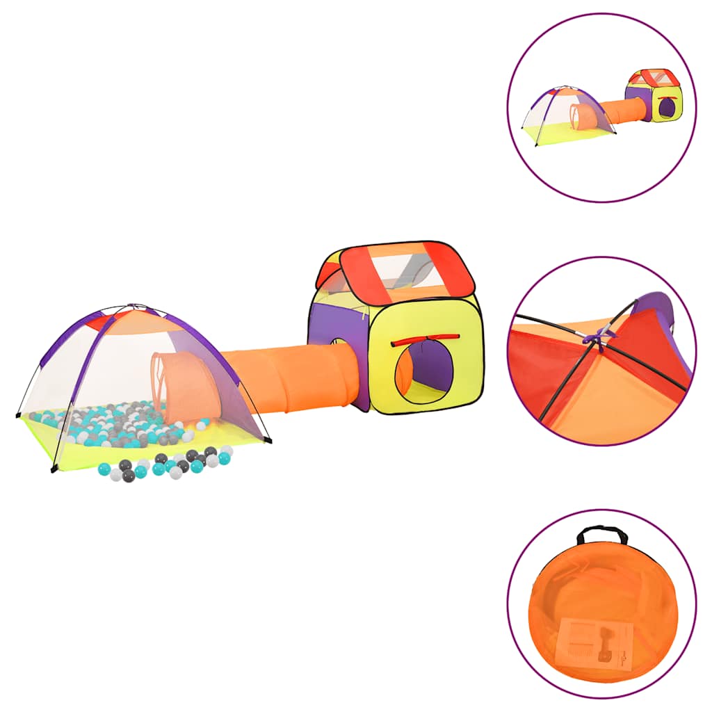 Vidaxl Children's Play Tent avec 250 balles 338x123x111 cm multiplié