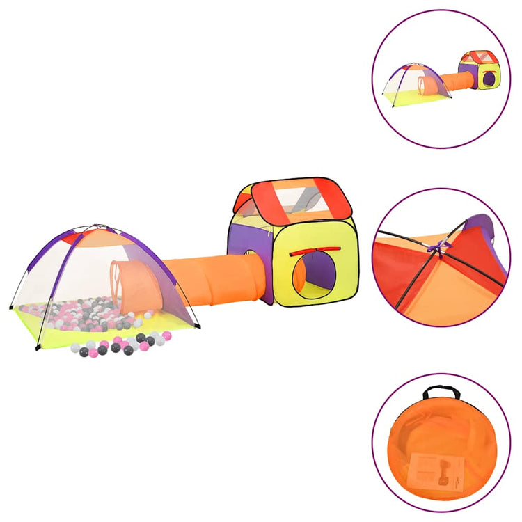 Vidaxl Children's Play Tent avec 250 balles 338x123x111 cm multiplié
